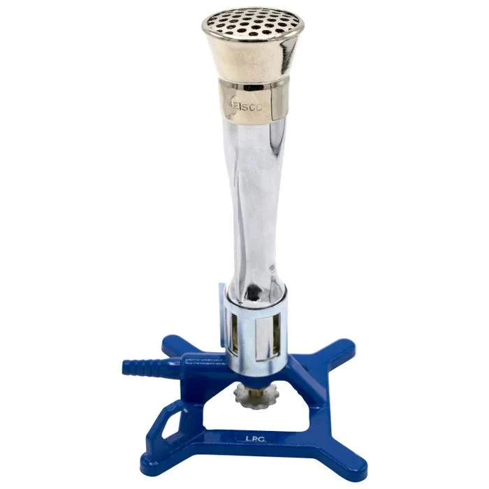 EISCO Liquid Propane Meker Bunsen Burner, StabiliBase Anti-Tip Design with Handle
