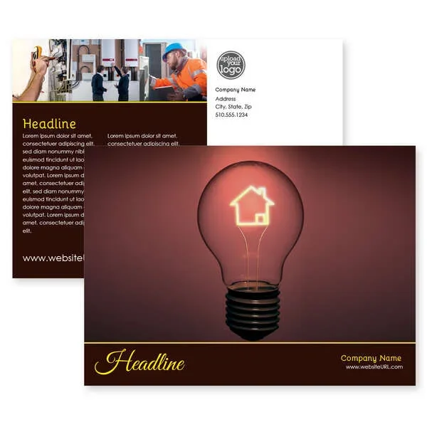 Electric Bulb Postcard 5×7 Rectangle Horizontal