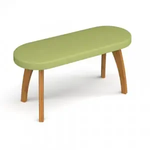 Enable curved bench seating 1200mm with four solid oak legs
