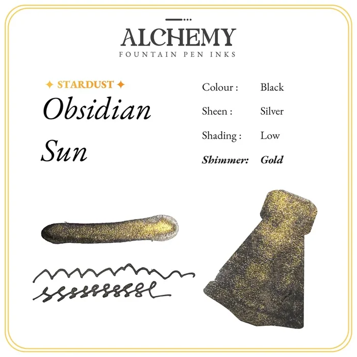 Endless Alchemy Obsidian Sun – Ink Sample