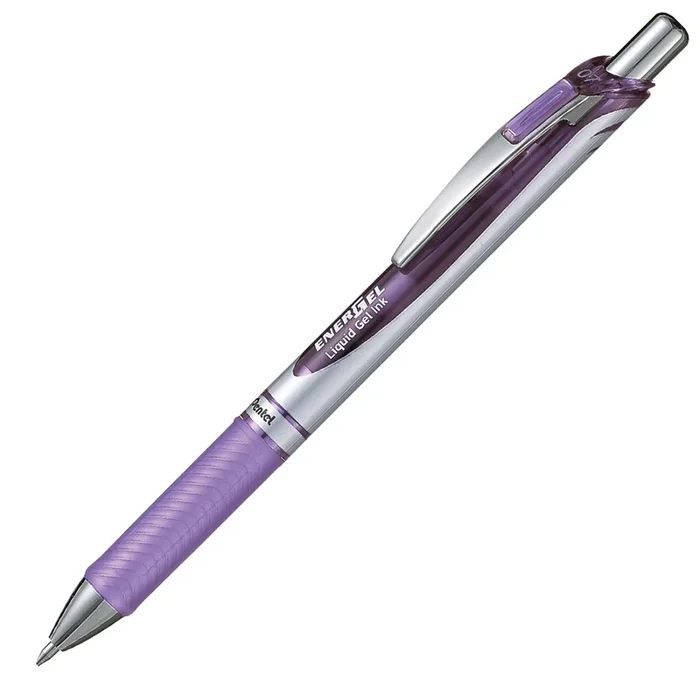 Energel Retractable Liquid Gel Roller 0.7mm Lilac – Metal Tip