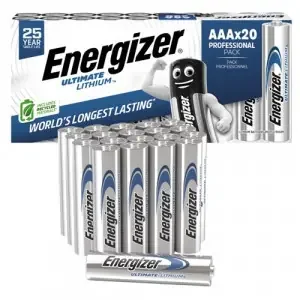 Energizer Lithium AAA Battery (Pack 20) – 454734