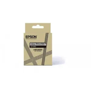 Epson LK-5TBJ Black on Matte Clear Tape Cartridge 18mm – C53S672066