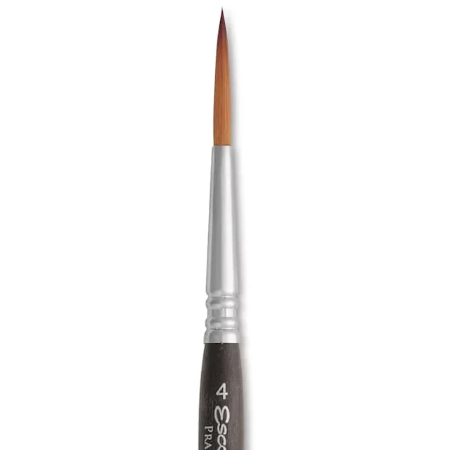 Escoda Prado Tame Synthetic Travel Brush – Rigger, Short Handle, Size 4