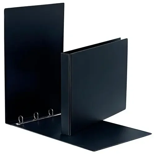Esselte Standard Ring Binder Polypropylene 4 D-Ring A3 25mm Rings Landscape Black 68737