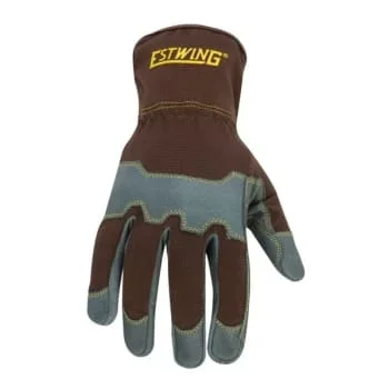 Estwing Reinforced Knuckle Leather Palm Work Glove Elastic Cuff Large