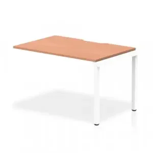 Evolve Plus 1200mm Single Row Extension Kit Beech Top White Frame BE318
