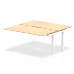 Evolve Plus 1600mm Back to Back Extension Kit Maple Top White Frame BE189