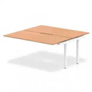 Evolve Plus 1600mm Back to Back Extension Kit Oak Top White Frame BE190