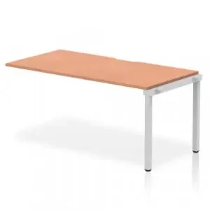 Evolve Plus 1600mm Single Row Extension Kit Beech Top Silver Frame BE328