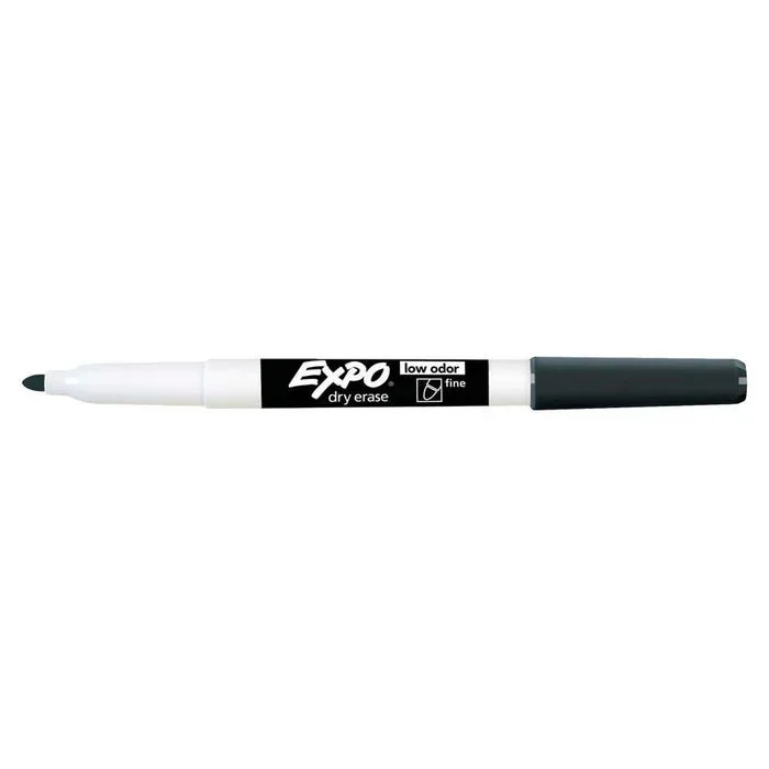 EXPO Low Odor Dry Erase Marker, Fine Tip, Black