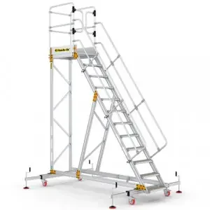 Extra Large Platform Safety Steps with Adjustable Stabilisers – 12 Tread