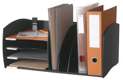 Fast Paper Desktop Organiser 4 Compartments Black F302001