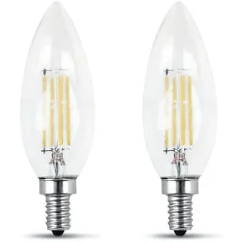 FEIT Electric B10 E12 Soft White Candelabra LED Light Bulb Package Of 2