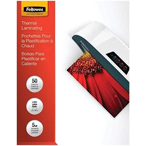 Fellowes 52040 100-Pack Letter Laminating Pouches 5mil