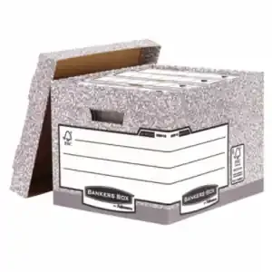 Fellowes Bankers Box System Heavy Duty R-Kive Storage Box Board Grey (Pack 10) 81801