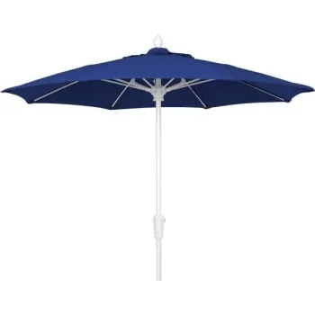 Fiberbuilt 9′ Crank Market Umbrella, Marine Grade Cover, Royal Blue