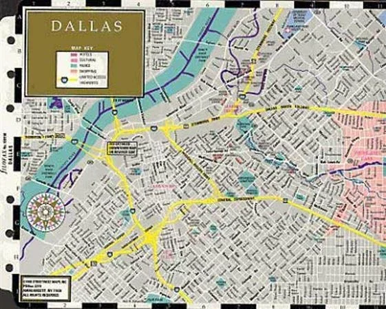 Filofax Personal Dallas/Ft. Worth Map