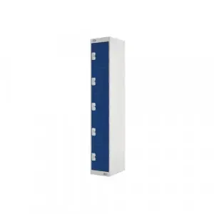 Five Compartment Locker 300x300x1800mm Blue Door MC00025