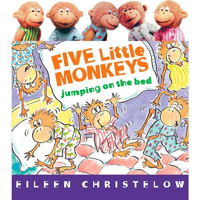 Five Little Monkeys Book and Puppet Set
