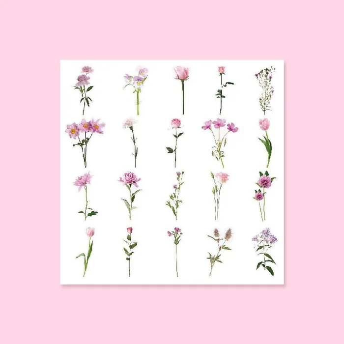 Floral Deco Sticker Pack – Pink