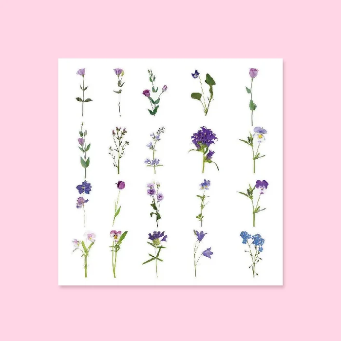 Floral Deco Sticker Pack – Violet