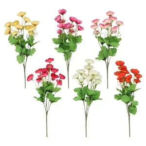 Floral Garden Artificial Mini Rose Bushes, 14 in.