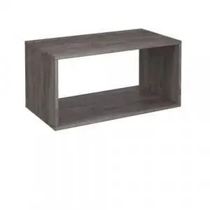 Flux modular storage double wooden cubby unit – grey oak