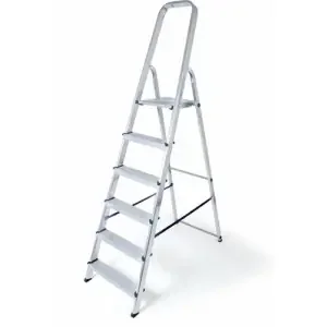 Folding Step; 3 Tread; 150kg; Aluminium; Silver