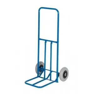 Folding Toe Sack Truck; Solid Wheels; Steel; 100kg; Blue