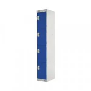Four Compartment Locker 300x300x1800mm Blue Door MC00019