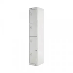 Four Compartment Locker 300x450x1800mm Light Grey Door MC00056