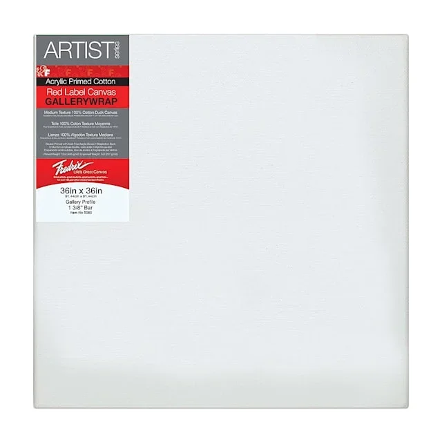 Fredrix Profile Cotton Canvas – 36″ x 36″, Gallerywrap