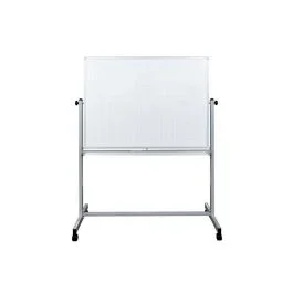 Free-Standing Painted Steel Whiteboard, Ghost Grid Pattern