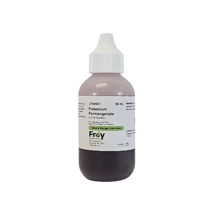 Frey Scientific Potassium Permanganate Solution, 0.1M, 50mL