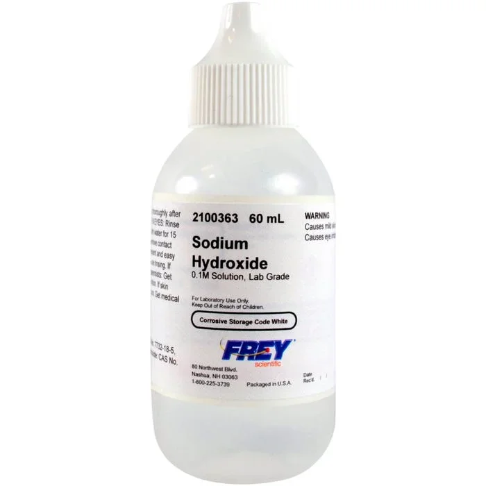 Frey Scientific, Sodium Hydroxide, 0.1M, 60 Milliliters