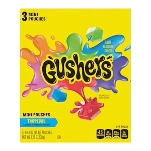Fruit Gushers Tropical Flavored Fruit Snacks, 3-pc Pack.