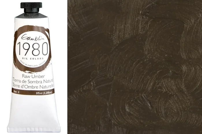 Gamblin 1980 Oil Colors, Raw Umber