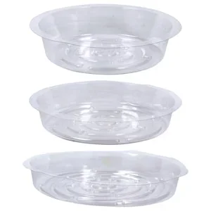 Garden Collection Clear Plastic Planter Saucers