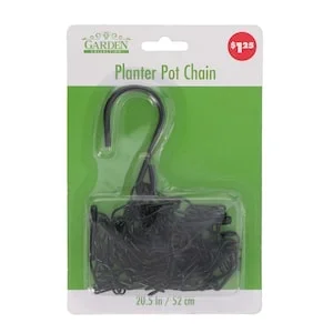 Garden Collection Planter Pot Chain Black
