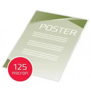 GBC Document Pouch Gloss A2 125 micron Clear (50)