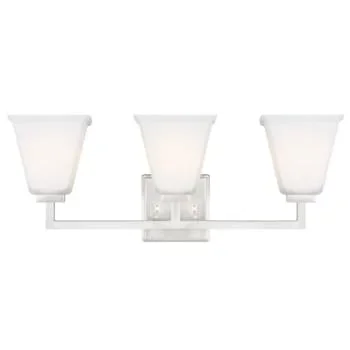 Generation Lighting Ellis Harper 23.625 ” W 3-Light Brushed Nickel Vanity Light