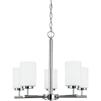 Generation Lighting Oslo Five Light Chandelier Chrome 9.5 Watts
