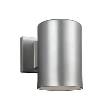 Generation Lighting Outdoor Cylinders 1-Light Brushed Nickel Wall Lantern