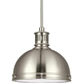 Generation Lighting Pratt Street Metal One Light Led Pendant Brushed Nickel