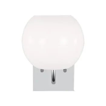 Generation Lighting Rory 1-Light Chrome Vanity Light With Opal Glass Shade