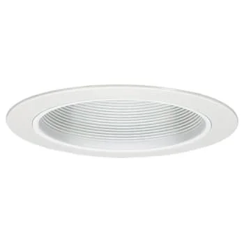 Generation Lighting Traditional White Recessed 6″ Steel Baffle Trim