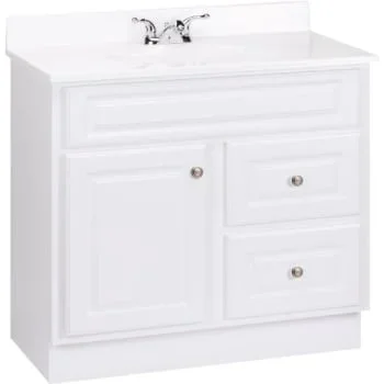 Glacier Bay 36 In. W X 33.5 In. H X 21 In. D Bathroom Vanity Cabinet, White