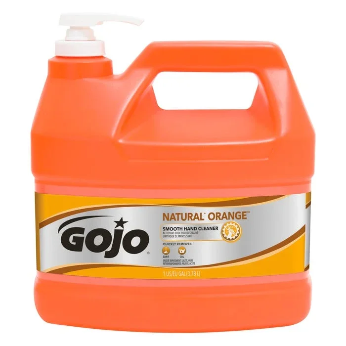 Gojo Heavy Duty Smooth Hand Cleaner, 1 gal, Light Citrus, Natural Orange, Petroleum Distillates