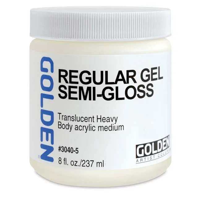 Golden Regular Acrylic Gel Medium – Semi-Gloss, 8 oz jar